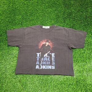 Trace-Adkins Crop-Top Shirt Womens XL 21x20 Black